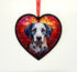 Dalmatian Stained Glass Effect Heart Suncatcher
